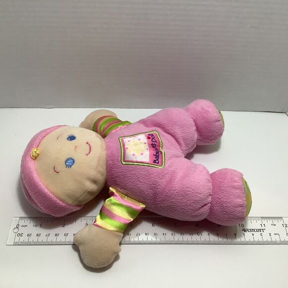 Fisher Price Pink My First Doll Stuffed Plush Baby Rattle Security Lovey 2008 - Picture 6 of 6